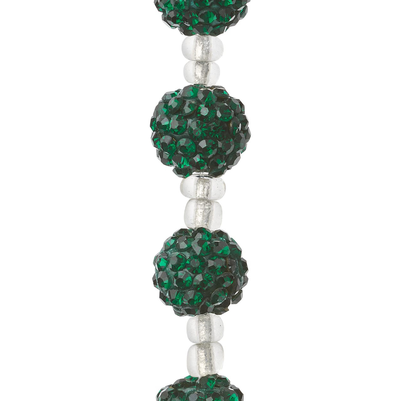 Perles rondes en argile pavées vert foncé de 10 mm de Bead Landing